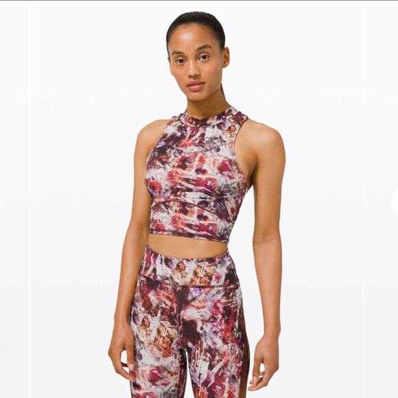 lululemon athletica Other - Lululemon Cropped Sports Bra Mesh Cropped Tank SZ 6